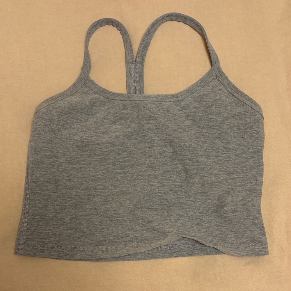 Beyond Yoga Spacedye Grey Racerback Cropped Tank